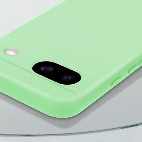Telefonfodral - AVIZAR - Google Pixel 8A - Halvstyv silikon - Inkluderar handledsrem - Ljusgrön