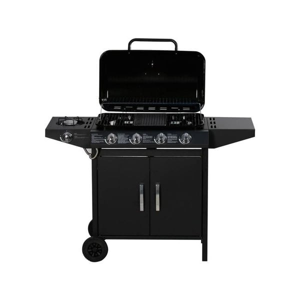 "Festa 5" gasolgrill - 5 brännare inklusive 1 sidobrännare - 12,9 Kw - Svart