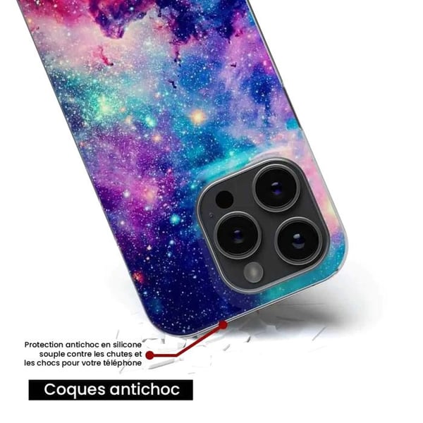 Siliconfodral - Kompatibel med Apple iPhone 14 - design galax blå