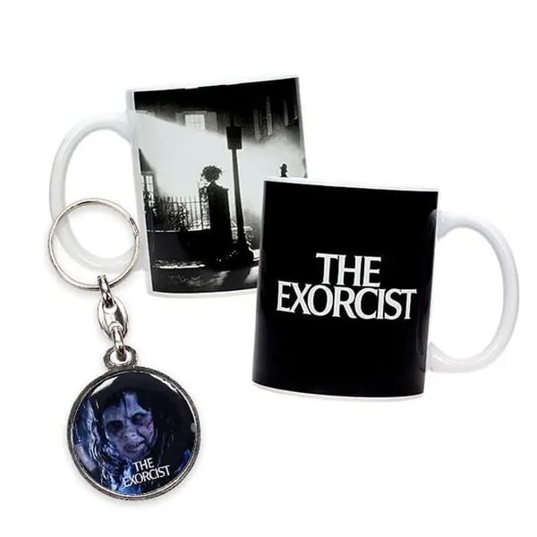 Mugg med nyckelring - SD TOYS - The Exorcist - Svart - Metallnyckelring ingår - Mugg för varma drycker
