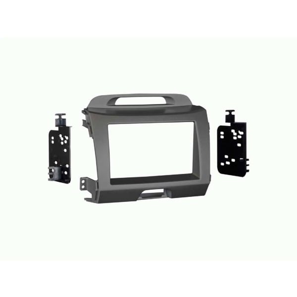 2-DIN frontpanel kompatibel med Kia Sportage(SL) 08/2010-01/2016 grå