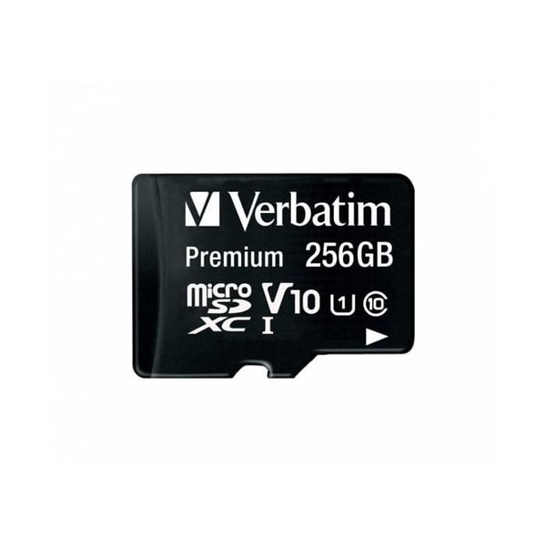 VERBATIM Premium 256 GB Micro SDXC-minneskort - Klass 10