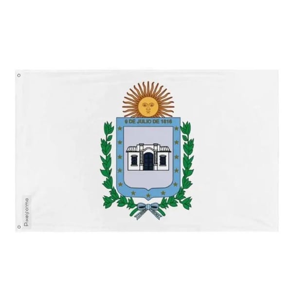 Flagga - San Miguel de Tucumán - 96x144cm - Polyester - Tryck på fram- och baksidan - Öglor i metall
