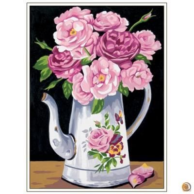 Duk - MARGOT CANEVAS - Antik Penelope - Rosorna - 30x40cm - Vintage