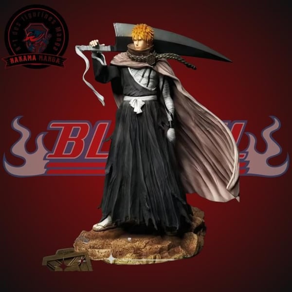 Figurine - TAMASHII NATIONS - Ichigo Kurosaki - Dubbel Zangetsu - 3 Par par händer - 4 Ansiktsdelar