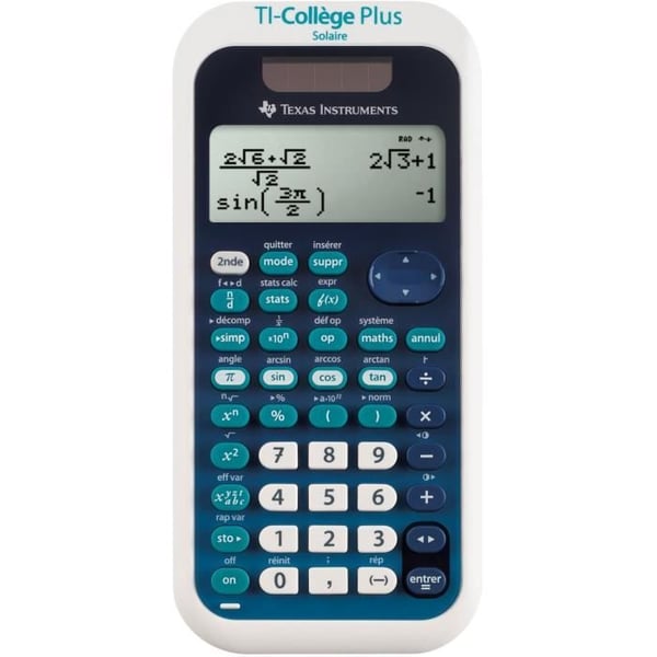 Beräknare - TEXAS TEXAS INSTRUMENTS - TI-Collège Plus Solaire