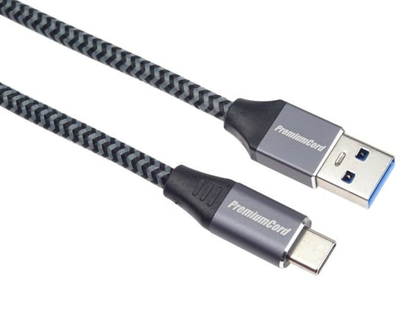 USB-C til USB A forbindelseskabel - PREMIUMCORD - ku31cs3 - 3A - 5 Gbit/s - Sort