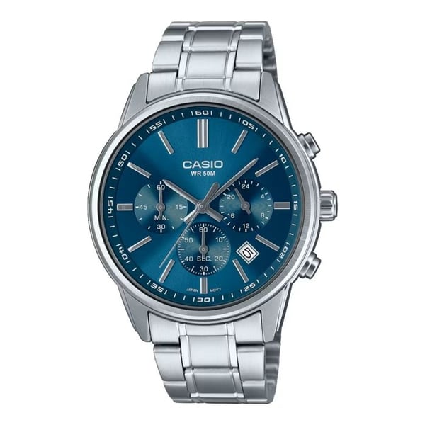 Ur - CASIO - MTP-E515D-2A1VDF - Chronograf - Vandtæt 5 ATM - Rustfrit stål