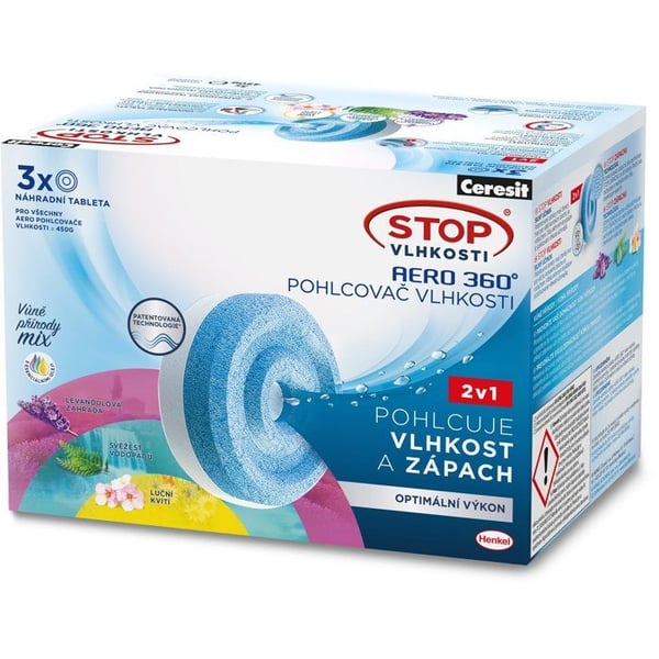 STOP FUKTIGHET Aero 360° ersättningskapslar Triopack AROMA 3 x 450 g