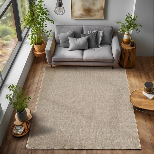 Inomhusmatta - MELIS HOME - 80x250 cm - Beige - Polypropen & jute - Hårhöjd 7 mm Inomhusmatta - MELIS HOME - 80x250 cm - Beige - Polypropen & jute - Hårhöjd 7 mm