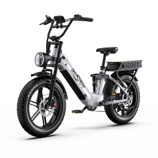 VäL Elcykel ONESPORT OT08 Pro För Vuxna, Motor 500 W, Dubbelbatteri 48 V 18 Ah, Stora Terrängdäck På 20 Tum.