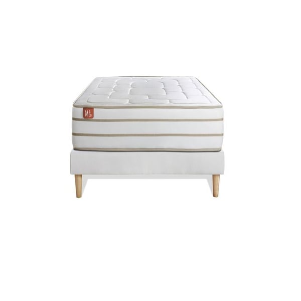 LE DOUILLET Set 90x190cm BioVisco memoryskum - Maximal tjocklek 26cm + Vit kitbas