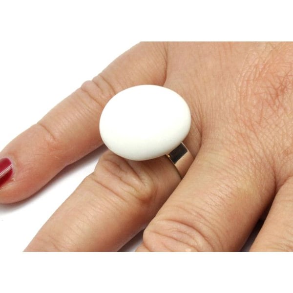 Ceraselle - Ring i keramik liten modell Vit
