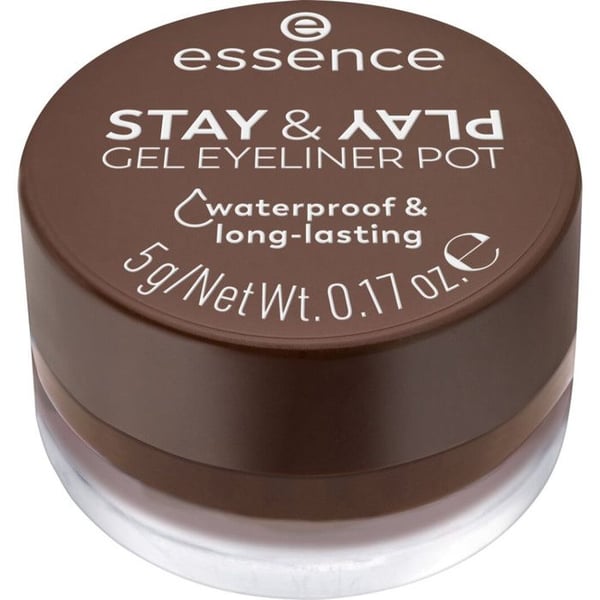 Essence - Gel Eyeliner Top Stay & Play - 02 Brun