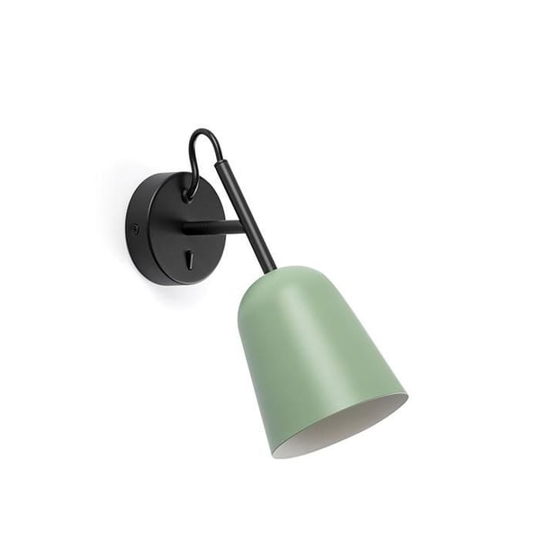 Vägglampa - FARO BARCELONA - STUDIO - Grön - Sockel E14 - 8W max, strömbrytare