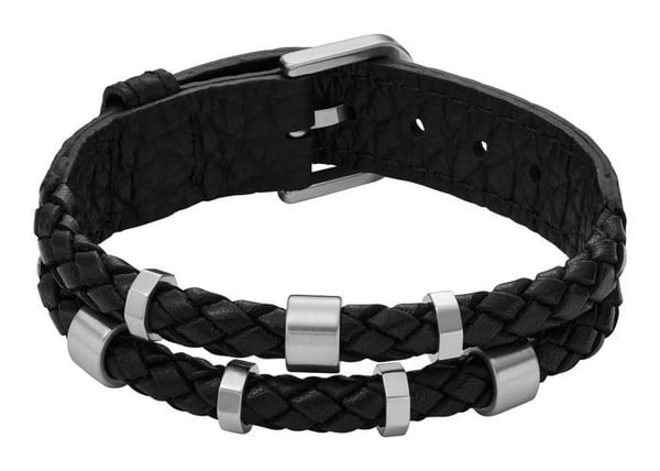 Armband - FOSSIL - Läder Essentials - Läder - Svart - Justerbar