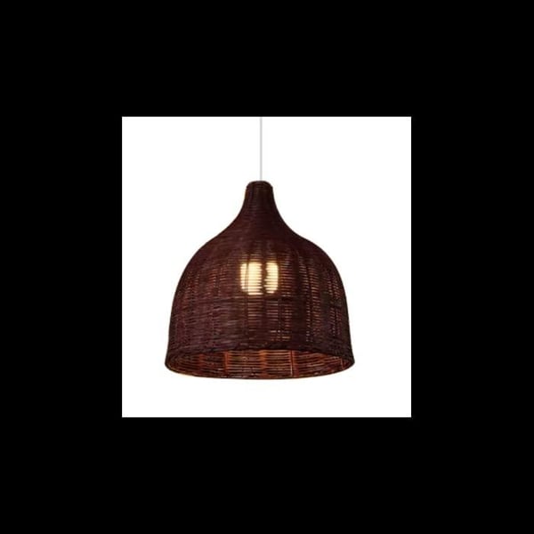 Hänglampa ROTIN naturlig KAMIROS i klockform 26cm