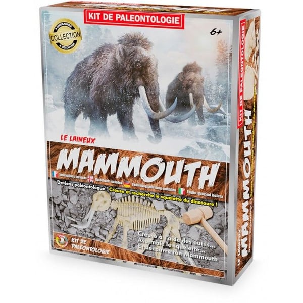Paleontologikitt - ULYSSE - Mammut - lera och verktyg - montera skelettet - från 6 år
