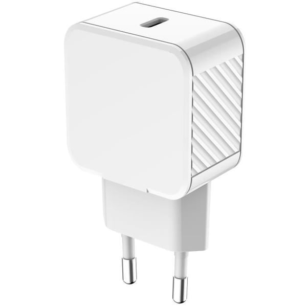 Laddare för vägguttag - Bigben - 20W - Power Delivery - 100% Återvunnen plast - Vit