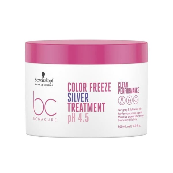 Hårmask - Schwarzkopf - Color Freeze Silver - 500 ml - Vegansk keratin - pH 4.5
