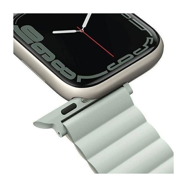 Uniq reversibel magnetisk armbånd Revix til Apple Watch 4/5/6/7/8/SE/SE2 40/41 mm, grøn-beige/beige salvie