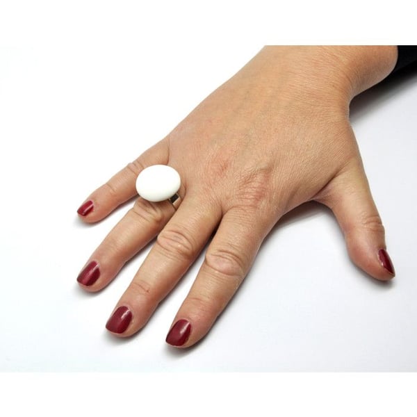 Ceraselle - Ring i keramik liten modell Vit