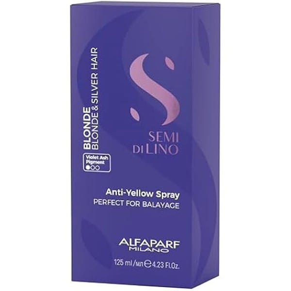 Anti-gul spray - ALFAPARF MILANO - Semi di Lino Blonde - 125ml - Färgat hår - Blandat