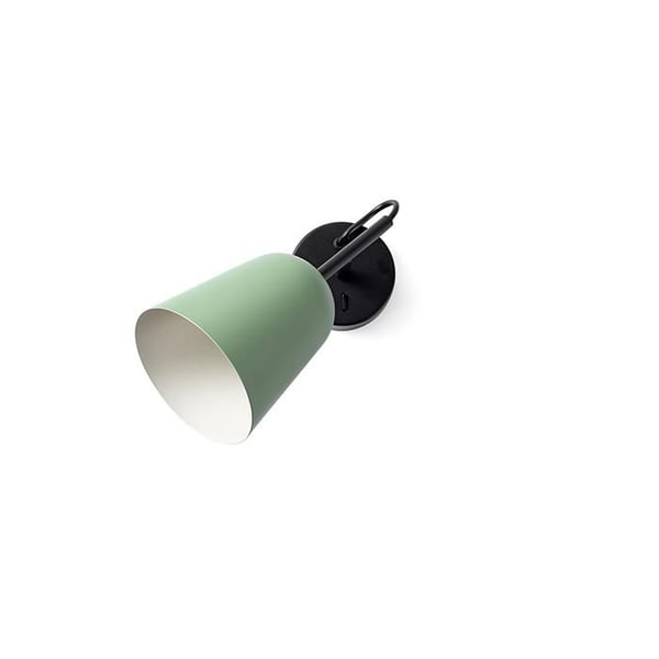 Vägglampa - FARO BARCELONA - STUDIO - Grön - Sockel E14 - 8W max, strömbrytare