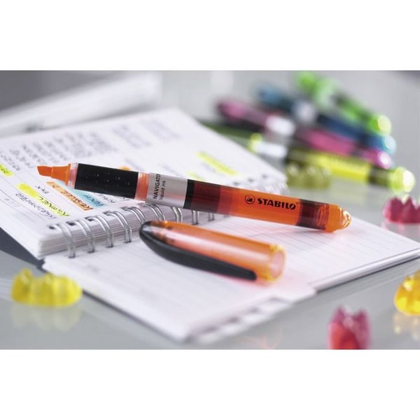 Markerpenna set - STABILO - Navigator - 4-pack - LUMINATOR-teknologi - Linje 1 till 4 mm - Vattenbaserat bläck