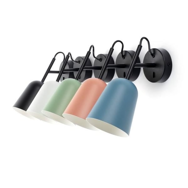 Vägglampa - FARO BARCELONA - STUDIO - Grön - Sockel E14 - 8W max, strömbrytare