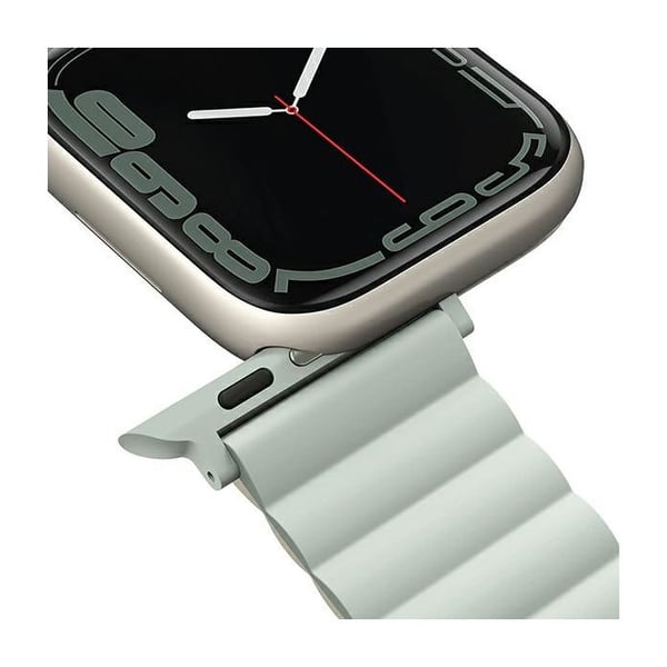 Uniq reversibel magnetisk armbånd Revix til Apple Watch 4/5/6/7/8/SE/SE2 40/41 mm, grøn-beige/beige salvie