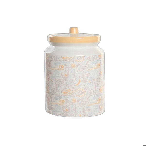 Kruka i dolomit - DKD Home Decor - Shabby Chic - Gul och vit - 15x15x21 cm - Tål diskmaskin