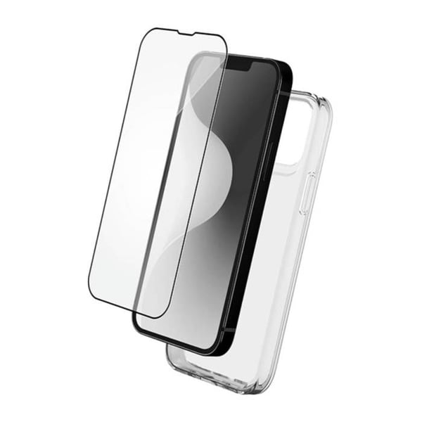 Fodral och Skärmfilm - Bigben - iPhone 16 Pro Max - Skydd 2 i 1 - Härdat glas - Transparent