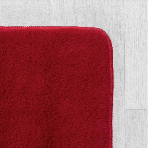 Ayyildiz Modern design matta Röd 160 cm rund Tvättbar med korta hår, halkfri och mjuk, modern enfärgad för