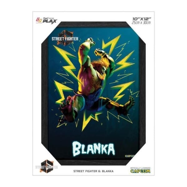 Cadre Pixel Frames - ENDAST FÖR SPEL - Street Fighter 6 - Blanka - 30cm x 23cm - Lentikulär