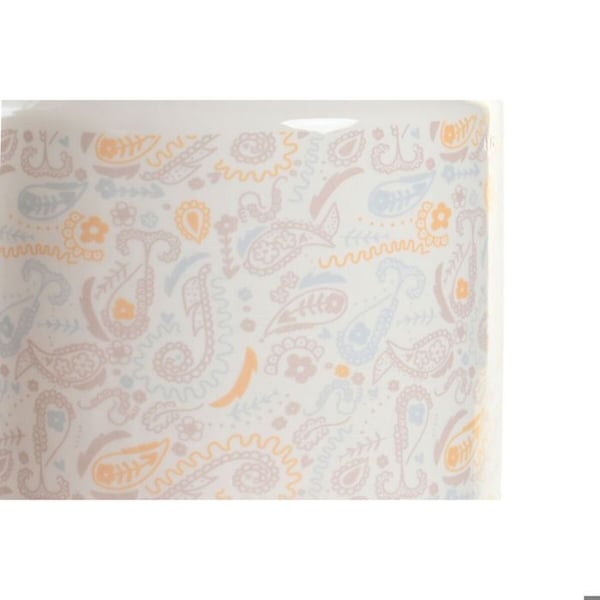 Kruka i dolomit - DKD Home Decor - Shabby Chic - Gul och vit - 15x15x21 cm - Tål diskmaskin