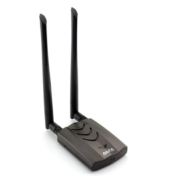 USB-adapter - ALFA - AWUS036ACH v.2 - Wi-Fi AC1200 - Dubbelband - Avtagbara antenner