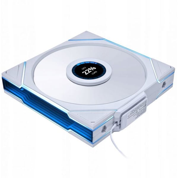 Lian li - 14RTLLCD1W1W - UNI FAN TL LCD Trådlös Fläkt ARGB PWM - Omvända Blad 140mm vit ()
