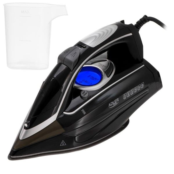 Ångstrykjärn - Adler - AD 5054 - Grå - 1,5 m - 260 g/min - 3000 W - 0,45 l - Keramisk platta - Anti-Calc