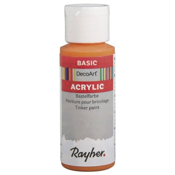 Akrylfärg, flaska 59 ml, orange capri