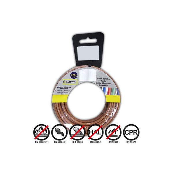 Flexibel elektrisk kabel 4mm Brun utan halogener 10m