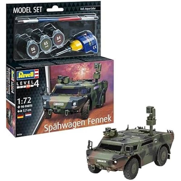Modellkit - REVELL - Spähwagen Fennek 63356 - Skala 1:72 - 90 delar - Flerfärgad plast