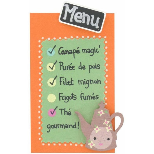 Namnskylt - MEGACREA DIY - Rektangel - 4,1 x 2,1 cm - Vit