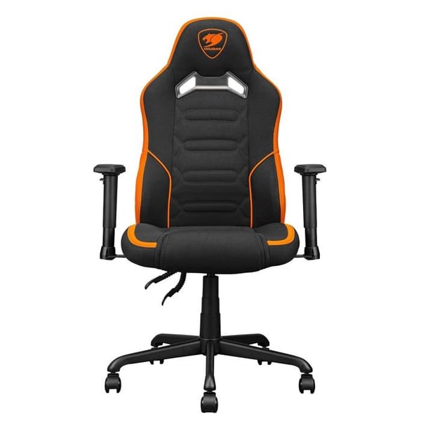 Fåtölj - COUGAR - Fusion - Svart och Orange - Tjock stoppning - Höjdjusterbar