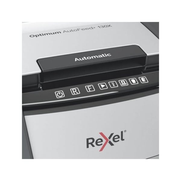 Dokumentförstörare - REXEL - Optimum Auto+ 130X - Korsklippning - 130 ark - 44L
