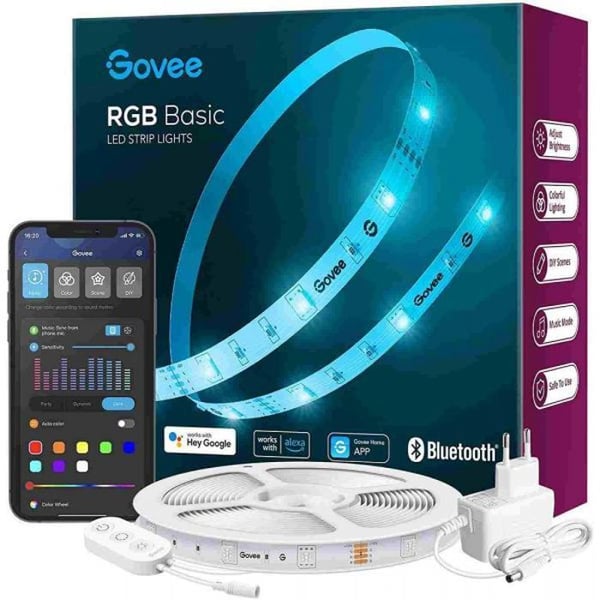 LED-ljusslinga - Govee - H615A - 5M - Flerfärgad - Wi-Fi och Bluetooth
