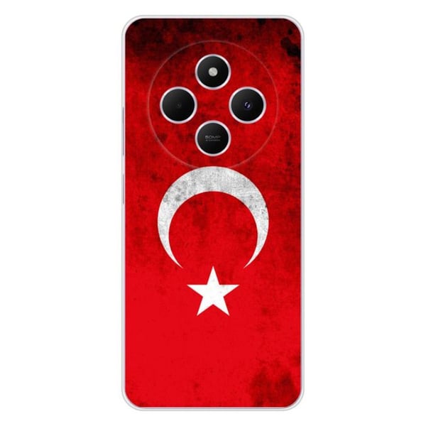 Silikonskal med tryck kompatibel med Xiaomi Redmi 14C 4G Turkiets flagga