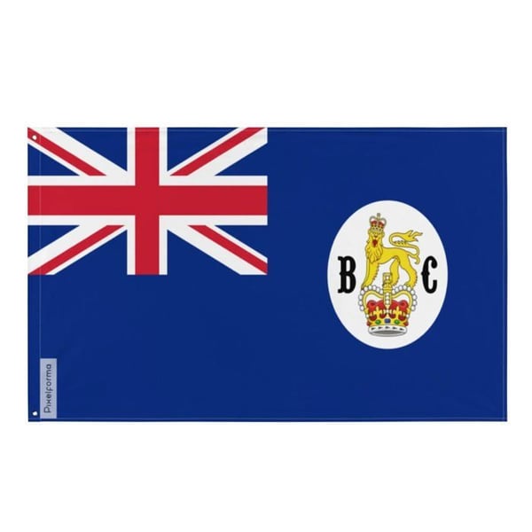 Kolonins flagga av British Columbia (1866-1871) – 90 x 150 cm – Polyester – Metallöglor – Hållbar