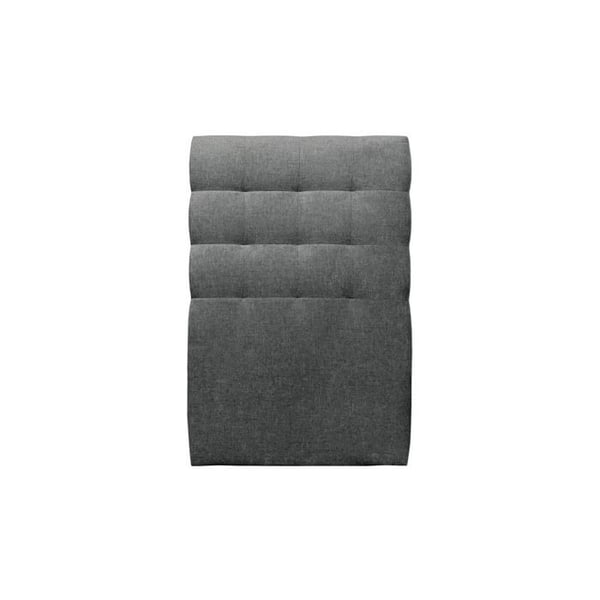 Huvudgavel Puffat Tyg Mörkgrå L 90 cm - Ep 10 cm stoppad - Design huvudsäng i massivt trä