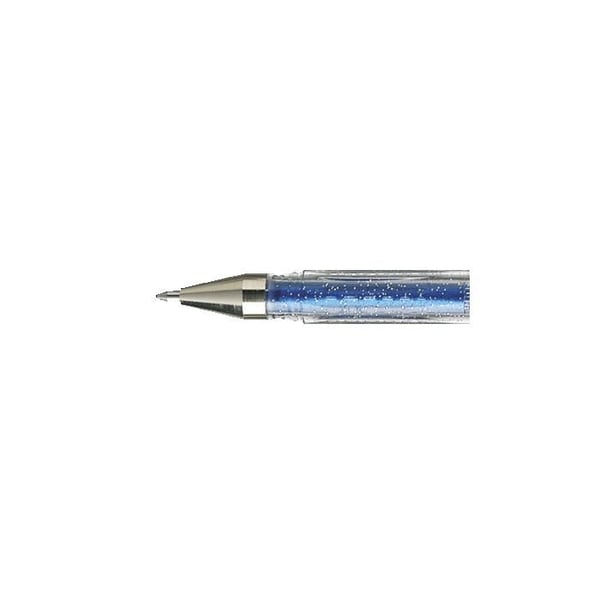 Gelpen - Posca - Glittrande tecken - 1 mm - Blå glittrande - Bred skrift